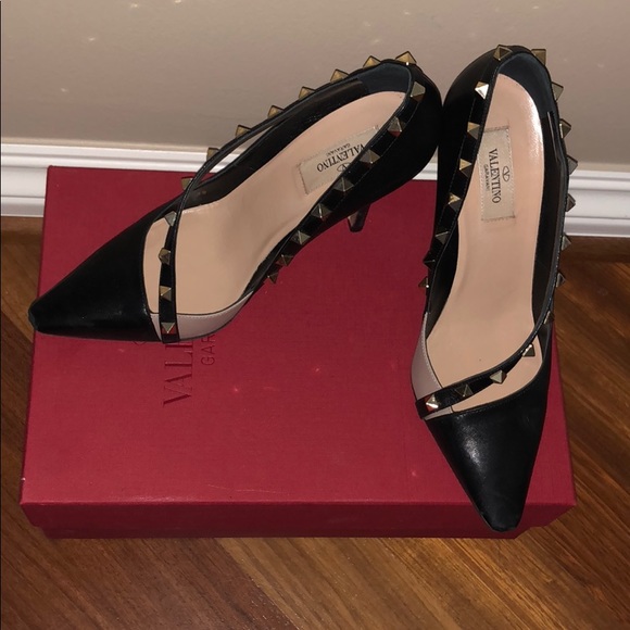 Valentino Garavani Rockstud two-tone leather pumps - Picture 6 of 8